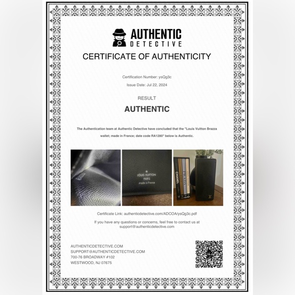 Louis Vuitton Taiga Brazza Wallet (with COA) - Picture 9 of 9